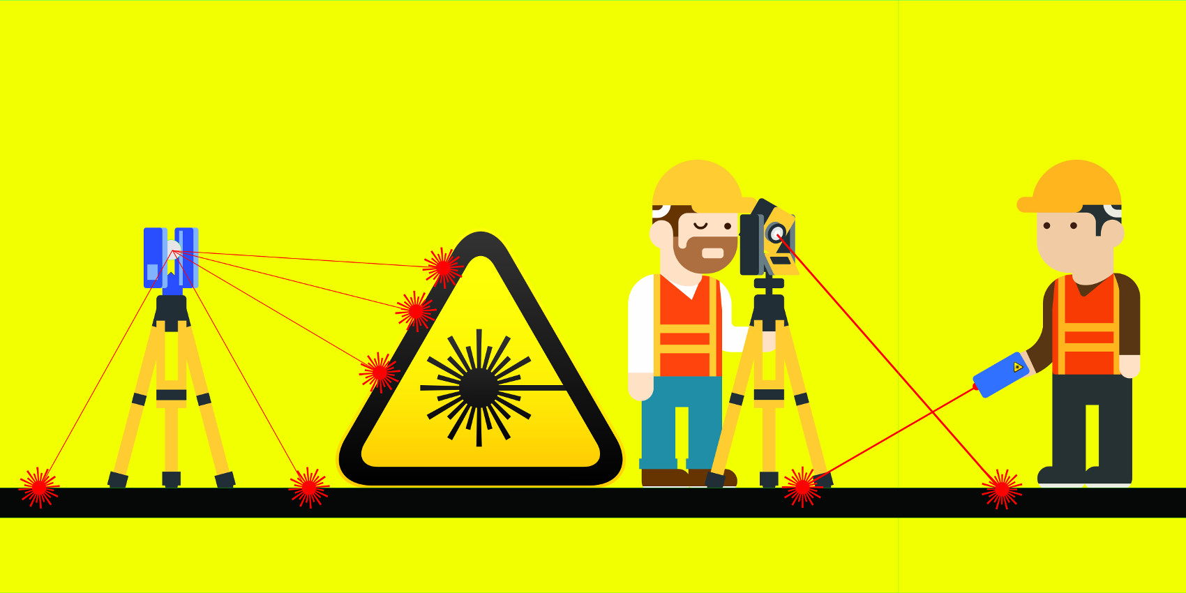 Laser: risks, hazards coming from surveying instruments (Distance ...